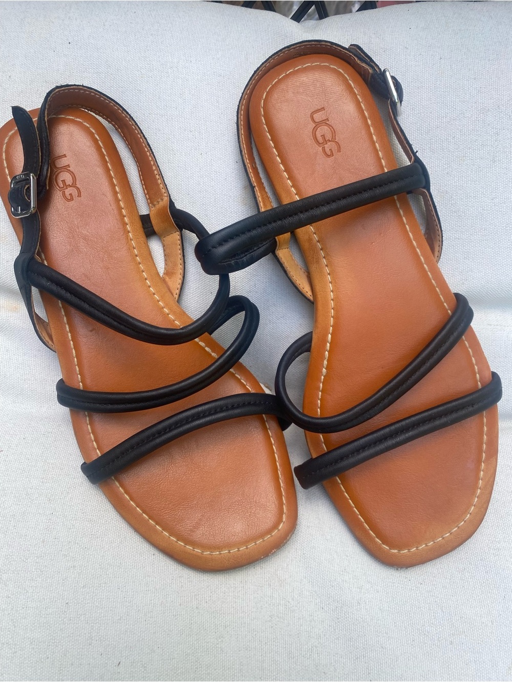 Black  uggs flatsandal sz 9.5M